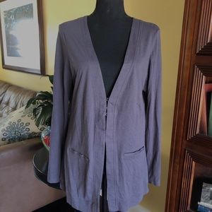 French Connection grey sweatshirt cardigan - Large